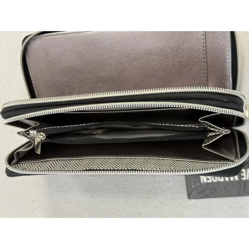 Women’s Black And Silver Steve Madden Wallet